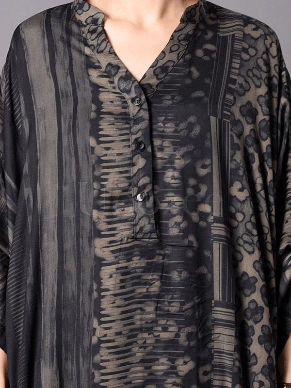 Super Loose Silk Vintage Long Dress
