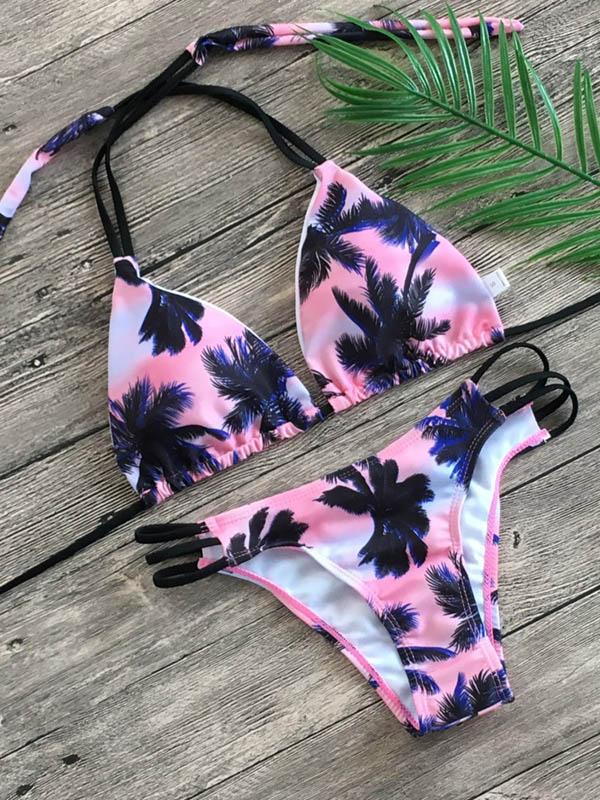 Triangle Halter-neck Bikinis Swimwear