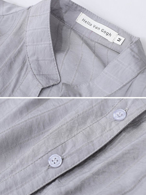 Casual Split-Back Sun Protection V-Neck Long Sleeves Blouses