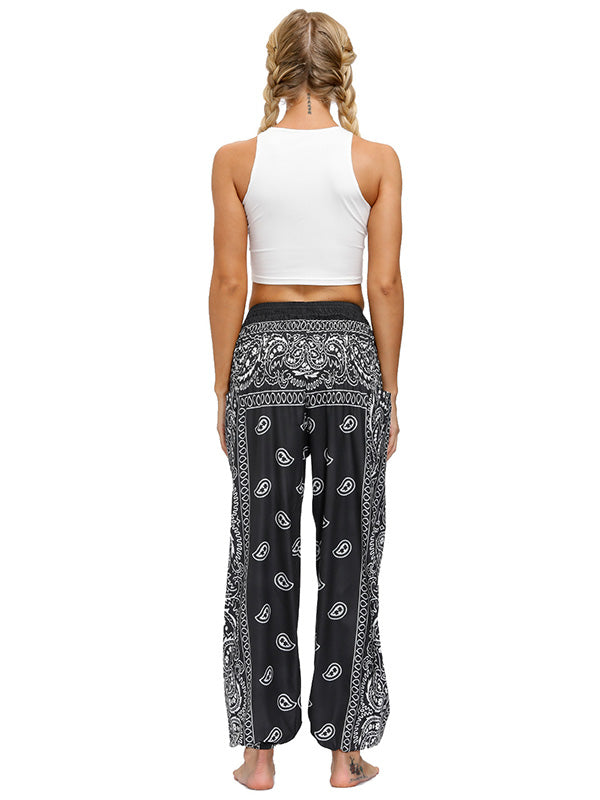 Vintage Bohemia Geometric Printed High Waisted Knickerbockers& Yoga Pants