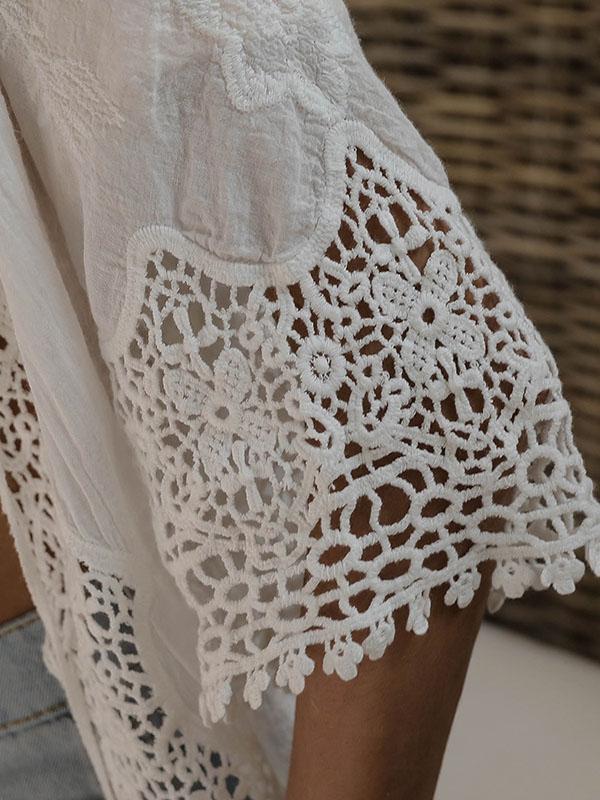 Irregular Lace Butterfly Bandage Hollow Cover Ups