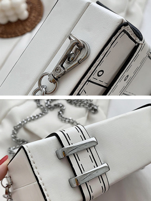 Original Stylish Cartoon Printed Contrast Color Bag