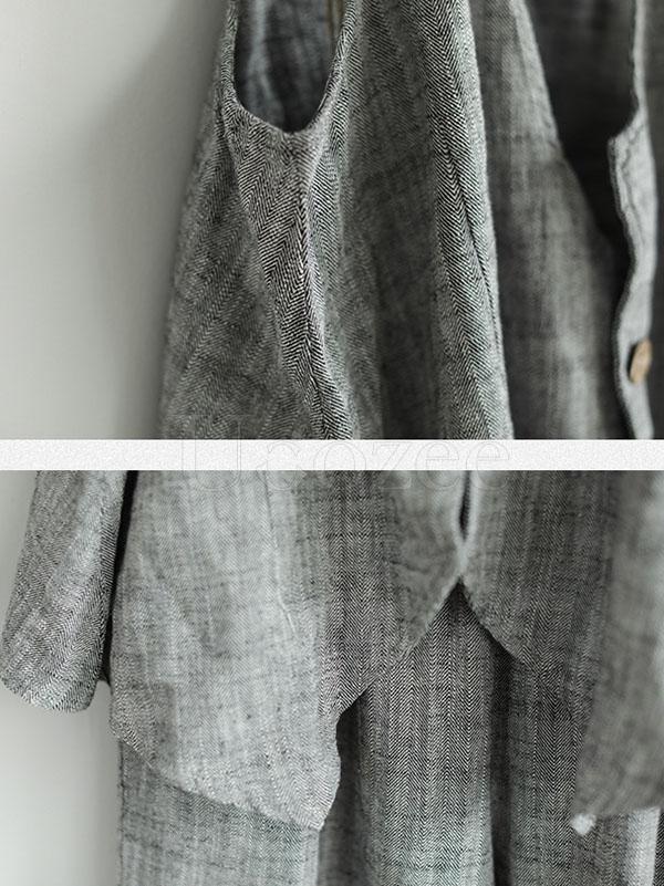 Original Retro Linen Vest&Harem Pants Suits