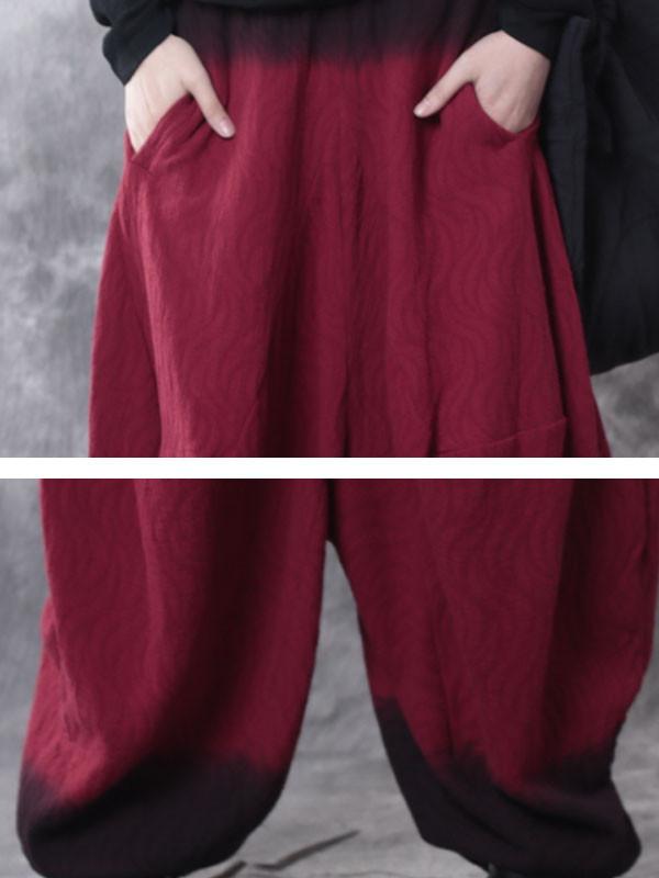 Casual Linen Loose Gradient Pants