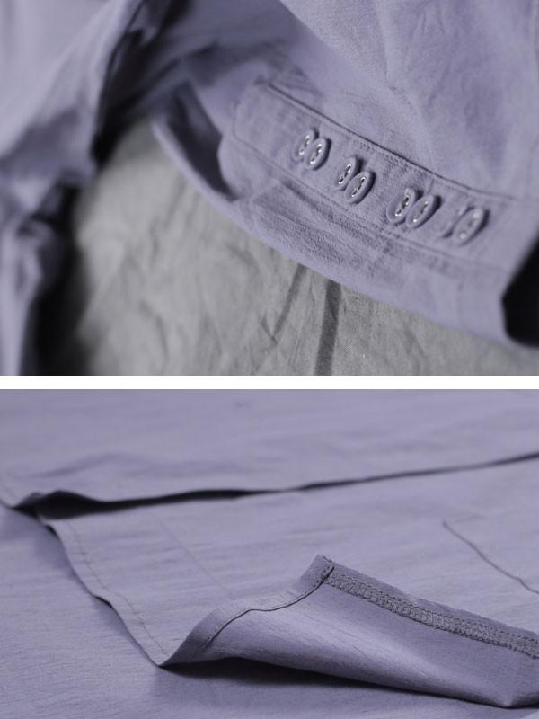 Asymmetrical Elastic Linen Spring Shirt