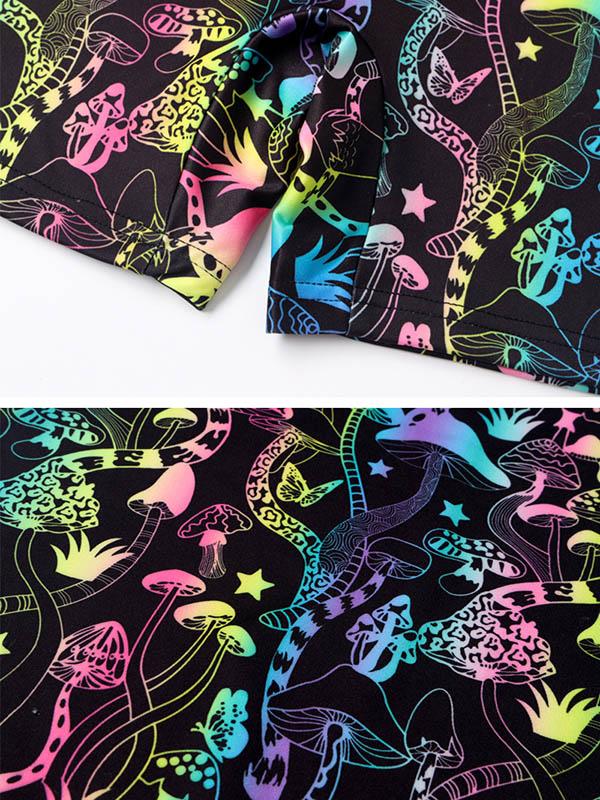 Fashion Floral Printed Backless Bodysuits