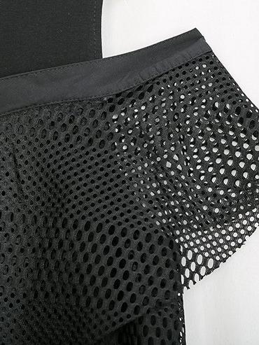 Original Split-joint Asymmetric Grid Short Dress