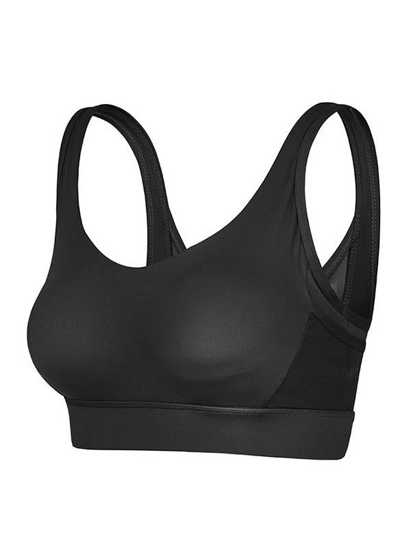 Solid Shockproof Breathable Sports Bra