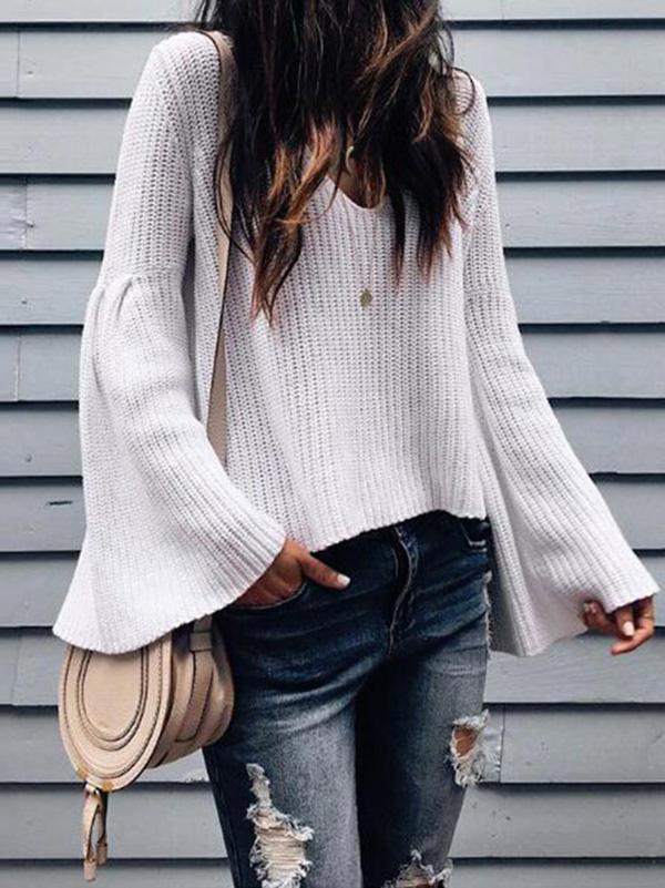 Loose 4 Colors Long Sleeves Sweater Tops