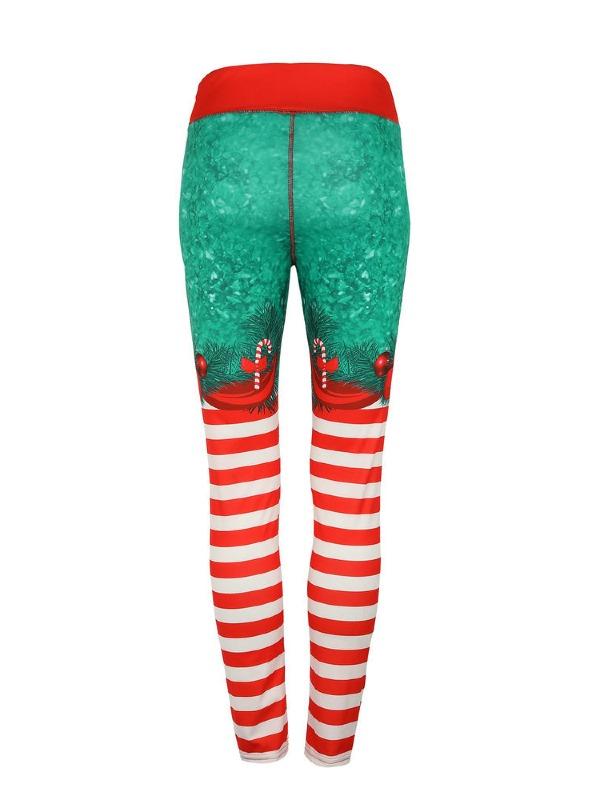 Christmas Striped Leggings ACTIVE WEAR