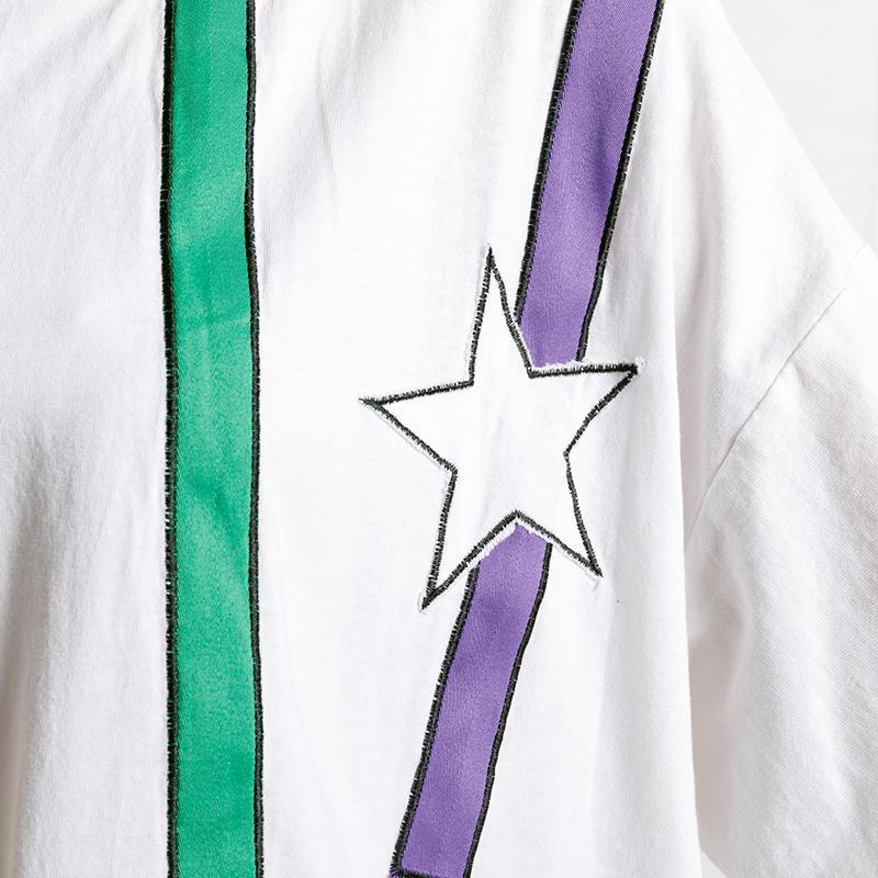 Colored Appliques Simple Women Casual T-Shirt