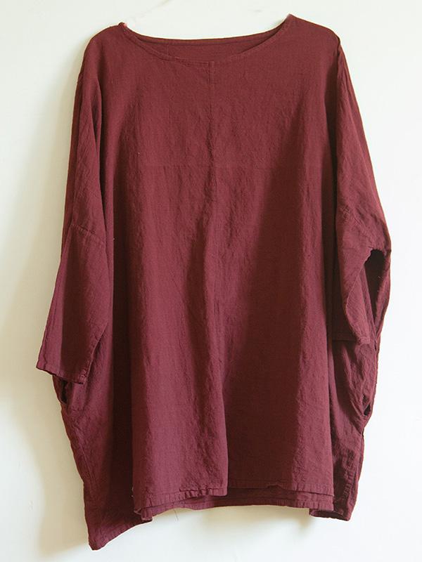 Vintage Casual Linen Cotton Tops
