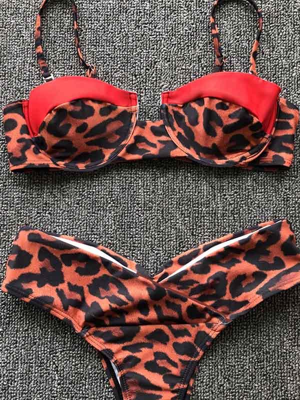 Balconette Leopard Bikini Set
