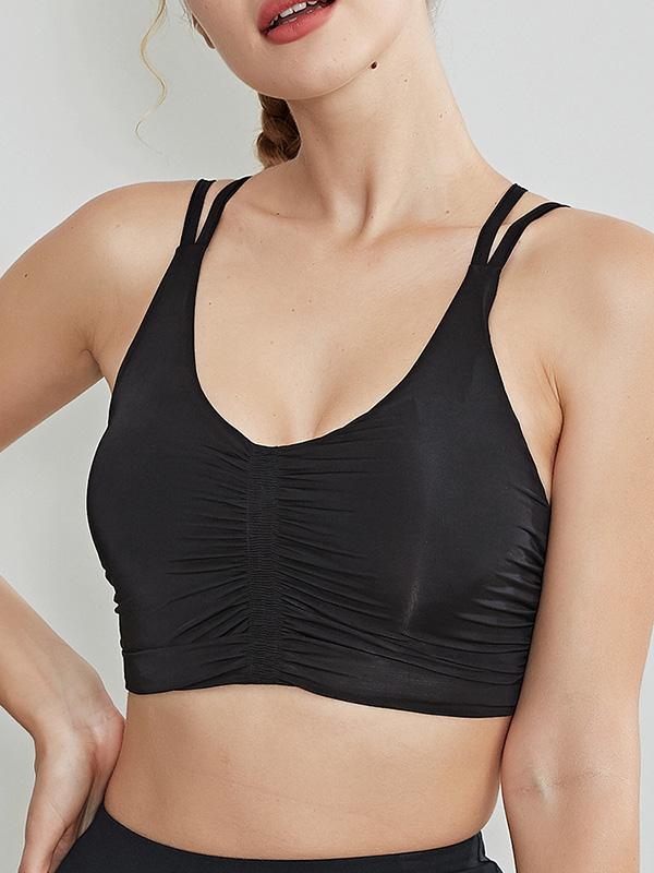Sexy Shockproof Quick Dry Solid Sports Bra