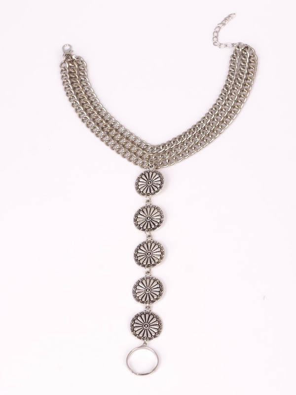 Fashion Bohemia Retro Three Layer Tassels Footchain Accessories