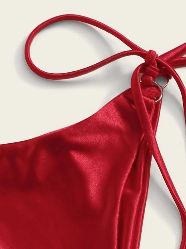 Sexy Bandage Hairball Split Type Bikini Swimsuit