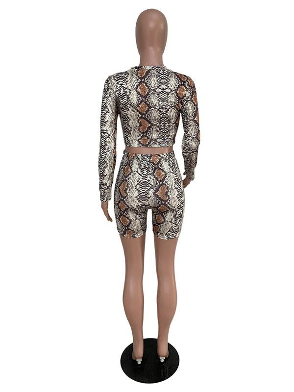 Snake Printed Yoga Suits