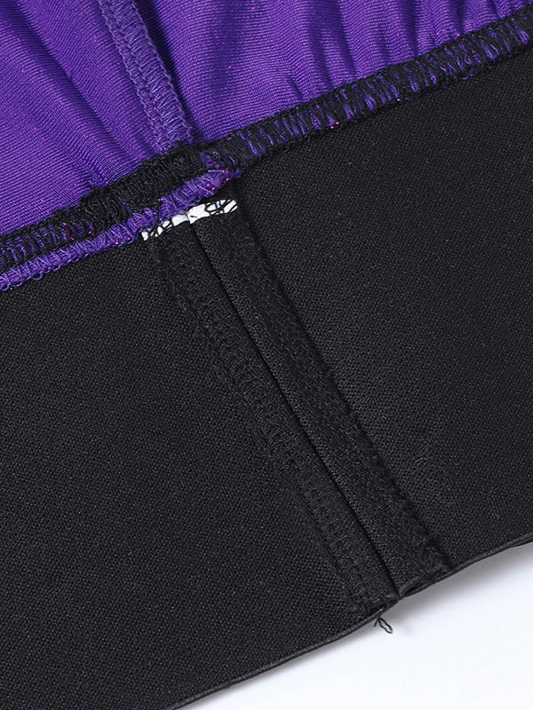 Casual Contrast Color Letter Print Sports Bra&Shorts Suits