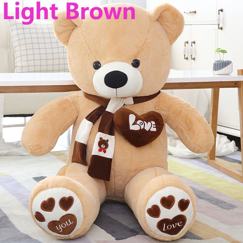 80-100cm Giant Filled Full Big Size Large Teddy Bears Stuffed Toys Adult Soft Pillow Birthday Costum Gift Plush Dolls