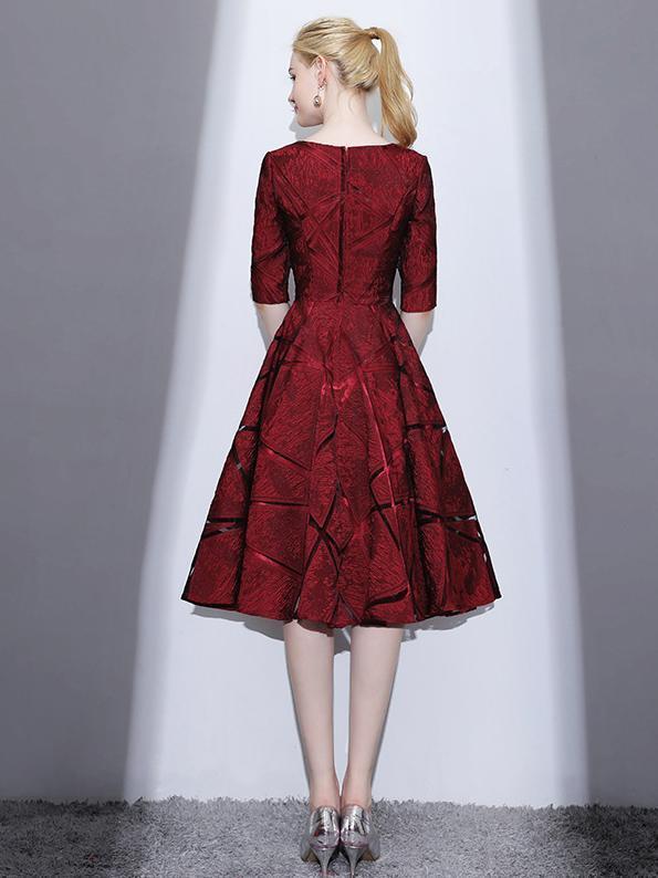 Elegant Waisted Midi Evening Dress