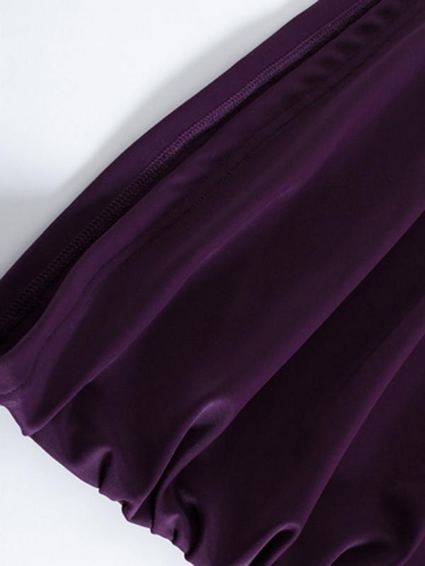 Halter-neck Plain Tankinis Swimwear