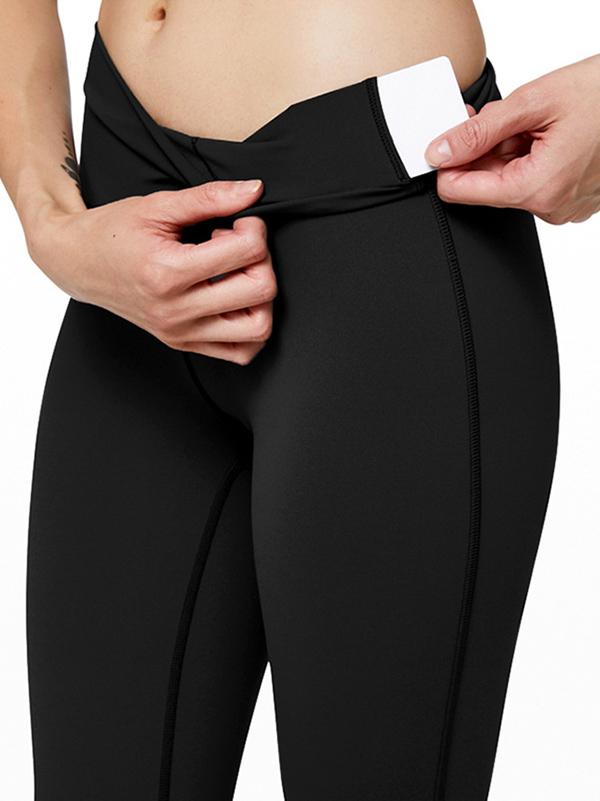 Lift Hip Mesh Split-joint Pocket Leggings