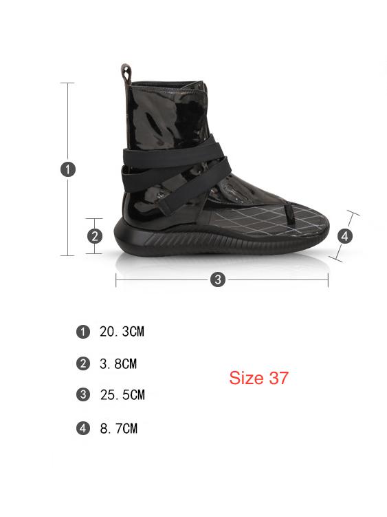 Black High Top Flip Gladiator Sandals