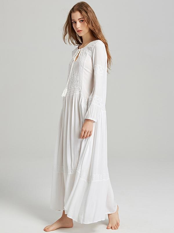 National Bohemia Long Sleeves Maxi Dress