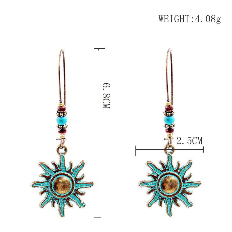 Personality long creative retro alloy Bohemia earrings