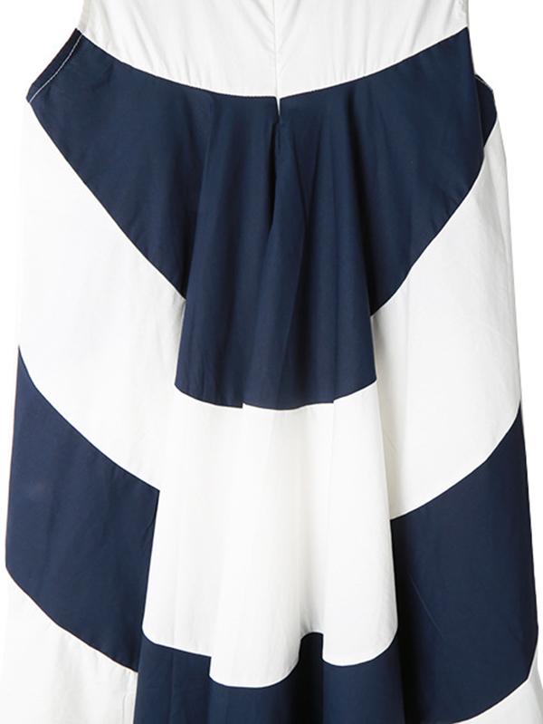 Stripe Swallow-tailed T-shirt
