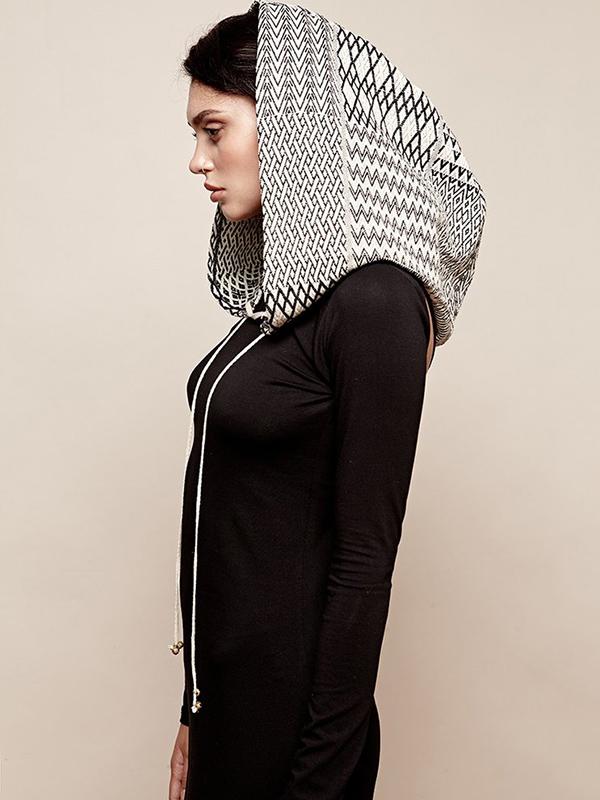 Hooded Backless Long Sleeves Maxi Dress