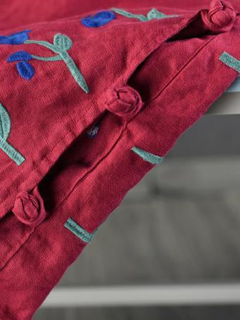 Loosen Casual Cotton Skirt with Floral Print, Four Color