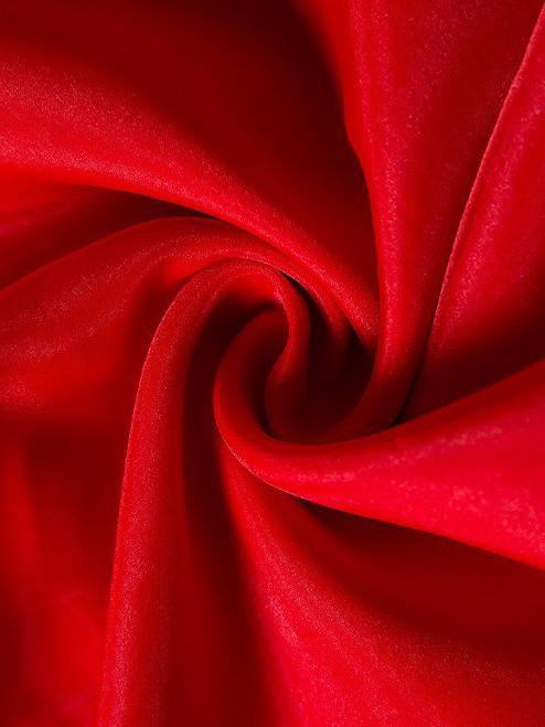 Long Original Dress in Red Color with Sea Print