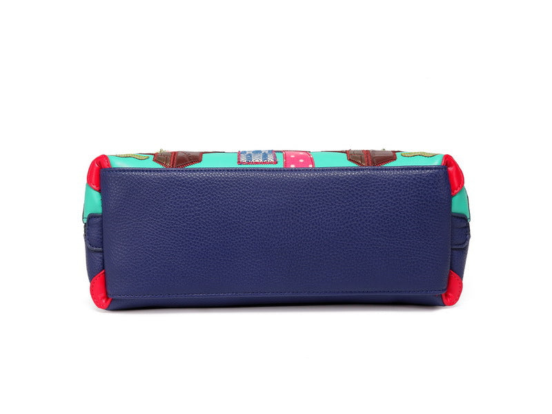 Creative stitching handbags couple fashion tide wild ladies shoulder bag