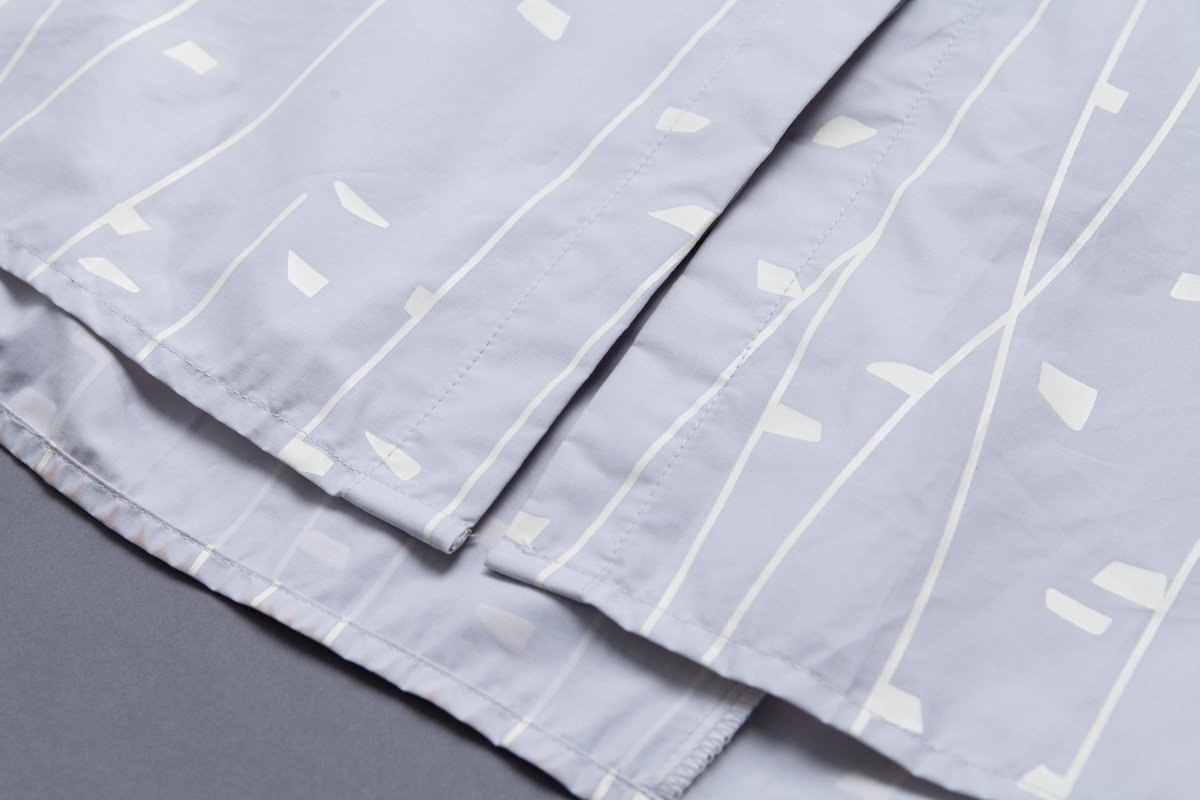 Cotton Polo Collar Light Gray Short Sleeve Dress