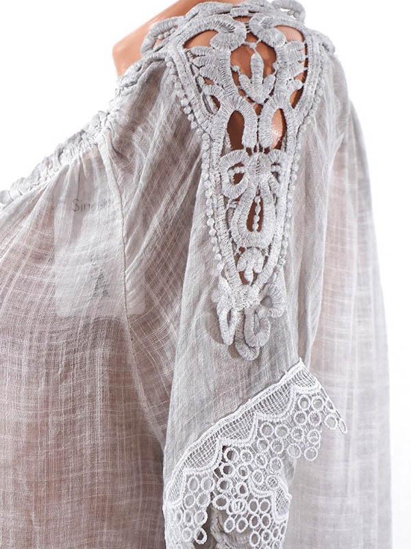 Chiffon Sexy Off-the-shoulder Ruffle Short Sleeves Blouse&shirt Tops