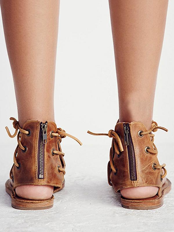 Fashion Bandage Flat Sandals Shoes