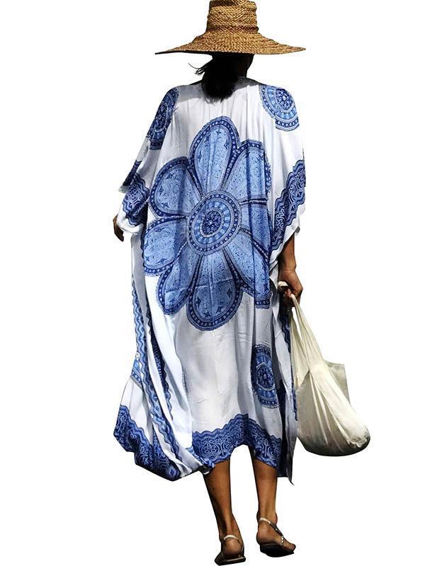 Printed Loose Kaftan Cover-up Dress