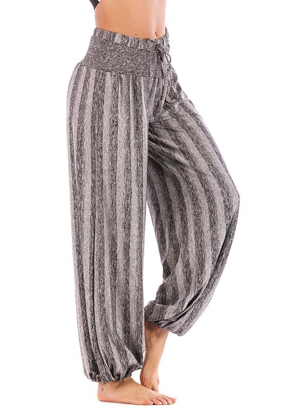 Simple Striped Wide Leg Casual Pants