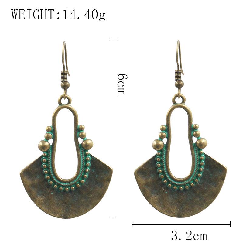 Vintage alloy geometric earrings
