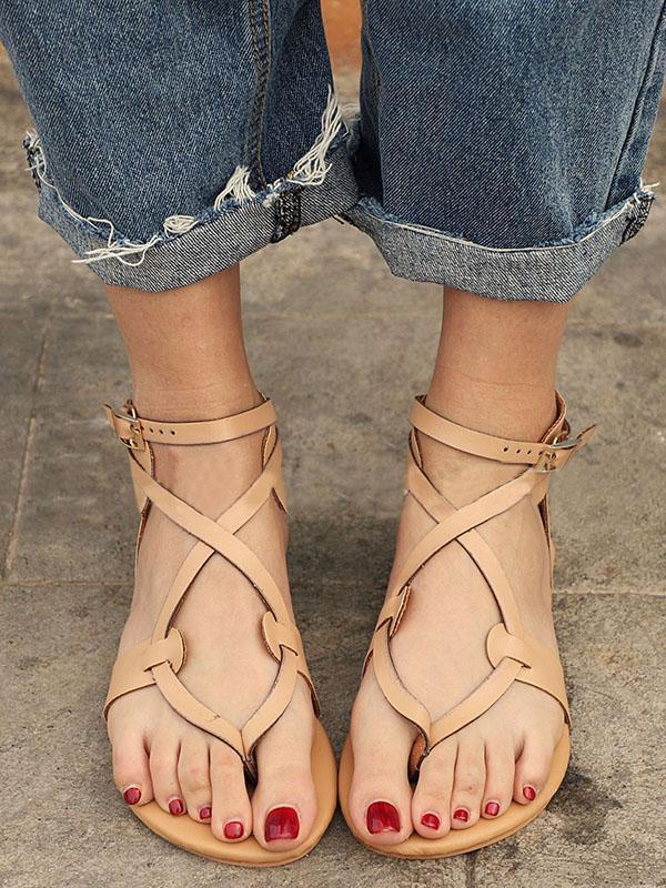 Casual Summer Stylish Flat Sandals, Five Colors