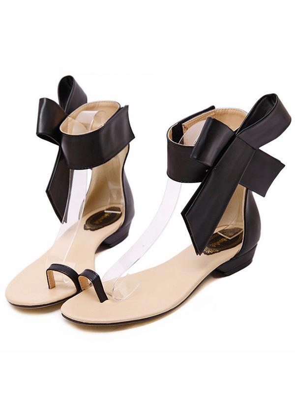 Statement Bowknot Flat Sandals