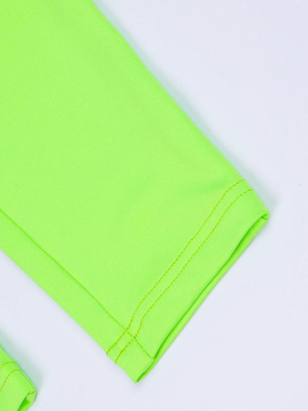 Solid Zipper Tee&Leggings Sports Suits