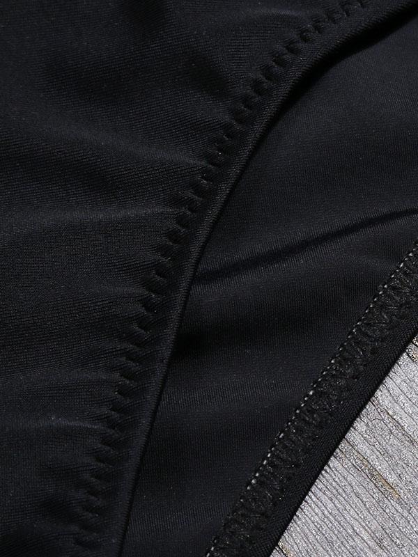 One-Shoulder Solid Color Split Bikini Swimsuit