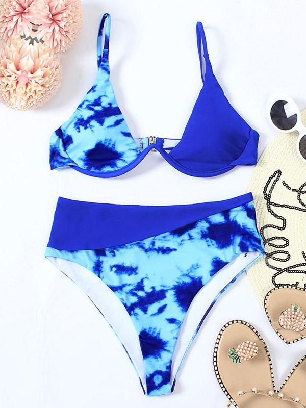 Women's Split Tie-dye Swimsuit Bikini