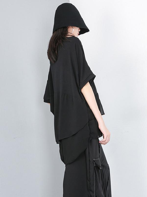 Loose Irregular Chiffon T-shirt