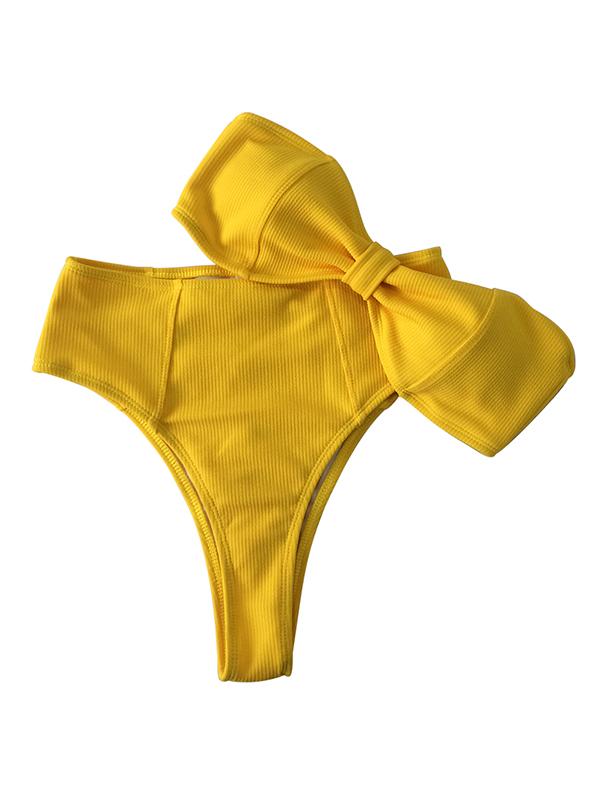 Wrapped High Waist Bikinis Swimwear