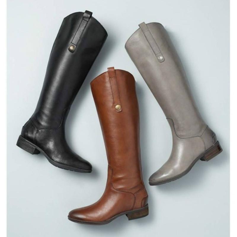 Fashion Round Head Long Boots