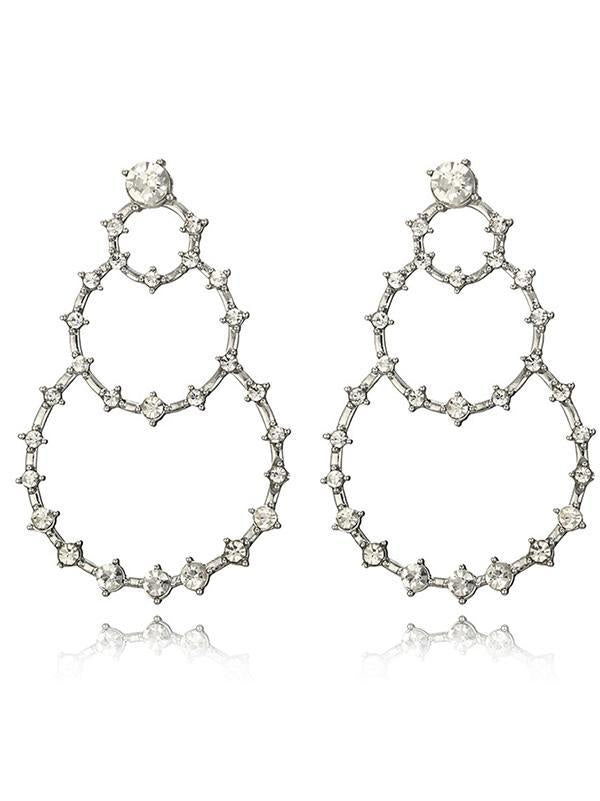 Fashion Bohemia Hollow Water Drop Pattern Earrings