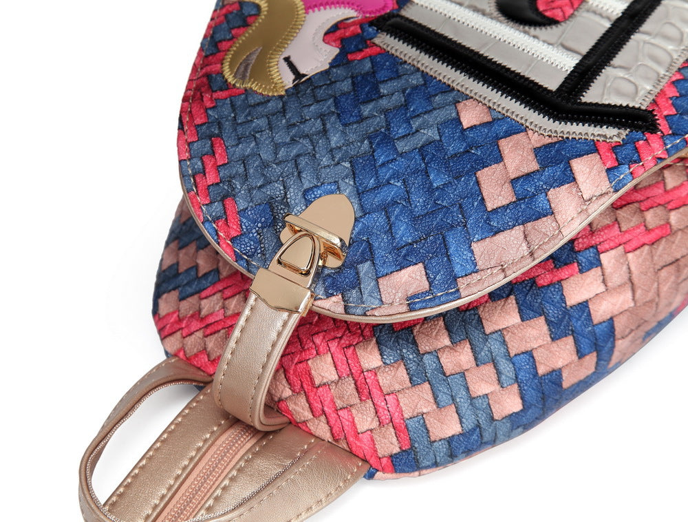 Fashion travel bag multi-function embroidery beauty romantic backpack